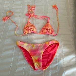PilyQ Swimsuit lightly worn size small top and bottom!